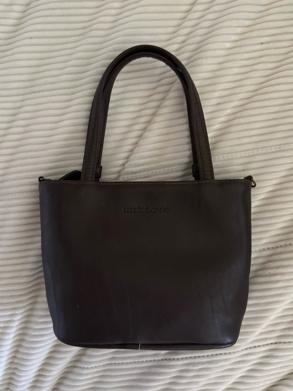 Liz Claiborne Chocolate Brown Leather Mini Tote